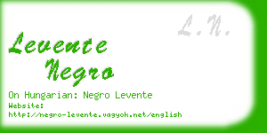 levente negro business card